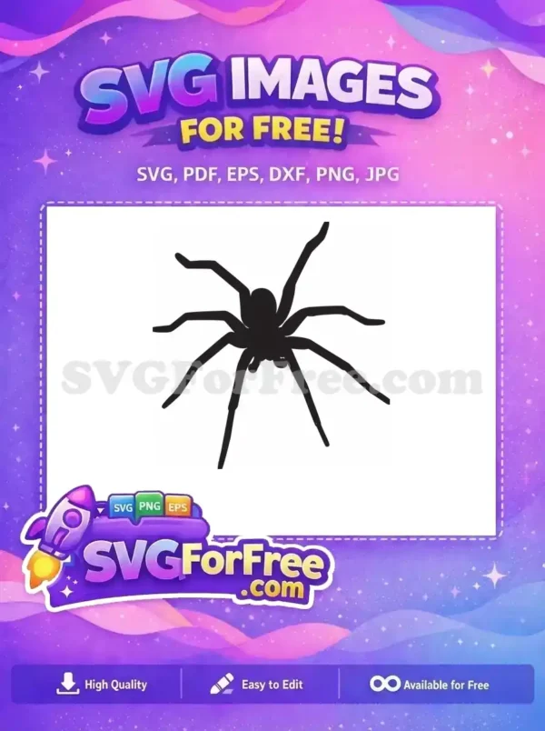 Free Eight Legged Free Silhouette Spider Web Free SVG