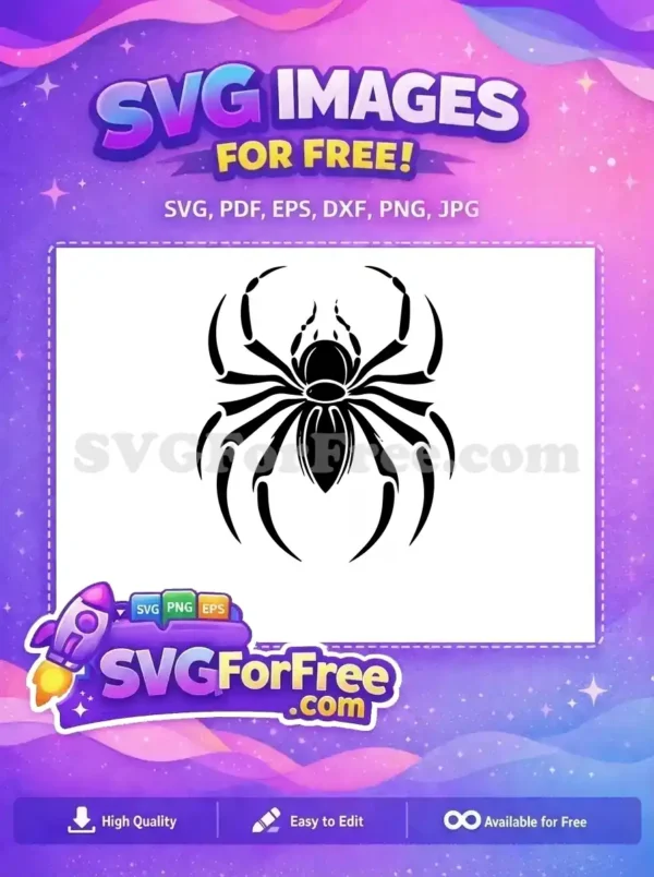 Free Detailed Legs Free Body Halloween Spider Free SVG