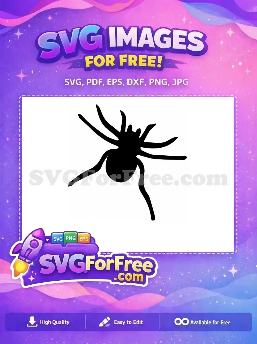 Free Spider Web Detailed Free Halloween Silhouette Dark Free SVG