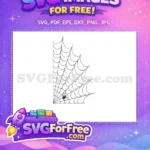 Free Corner Web Free Spider Silhouette Halloween Free SVG - Instant Download