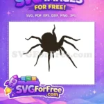 Free Spider Silhouette Free Spiderweb Halloween Decoration Free SVG - Instant Download