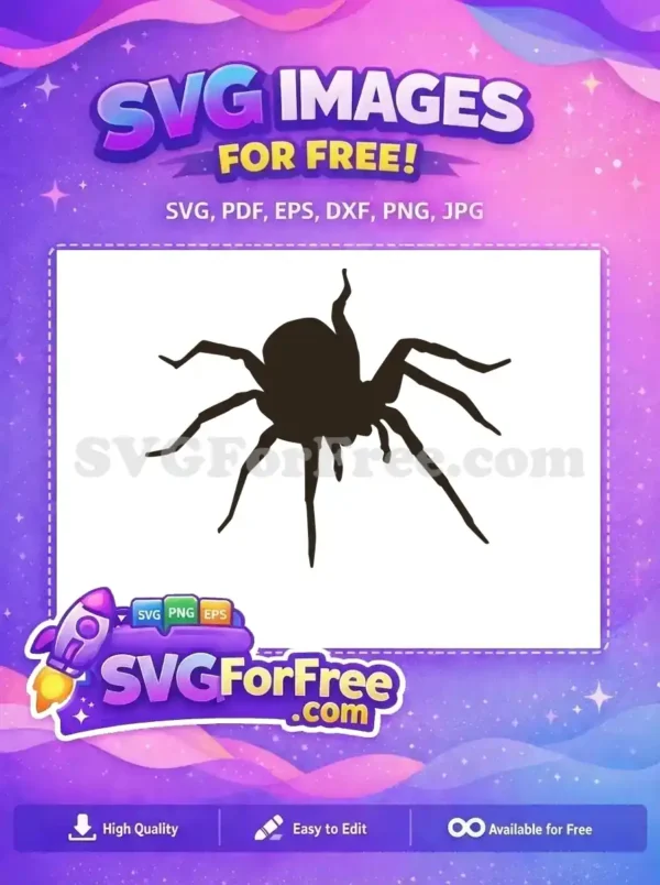 Free Spider Silhouette Free Spiderweb Halloween Decoration Free SVG
