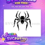 Free Detailed Spider Free Web Silhouette Halloween Free SVG 4 - Instant Download