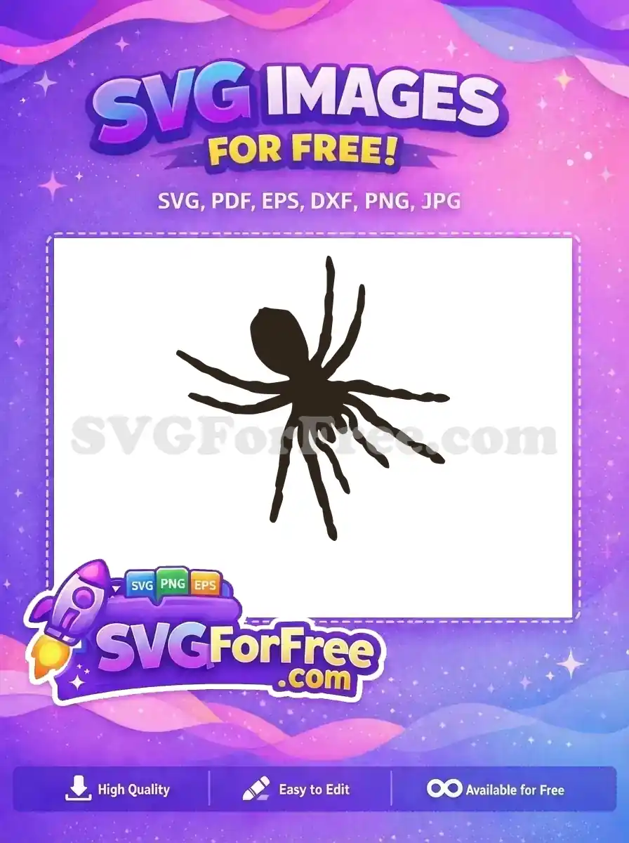 Free Eight Legged Free Spider Web Silhouette Halloween Free SVG 3