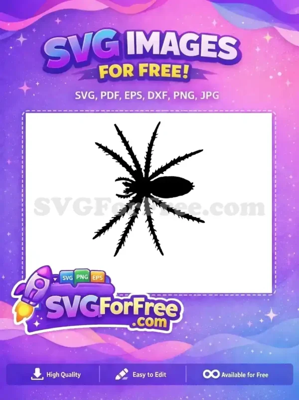 Free Spooky Spider Free Web Silhouette Halloween Free SVG 3