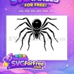 Free Spider Silhouette Black Free Web Design Halloween Free SVG - Instant Download