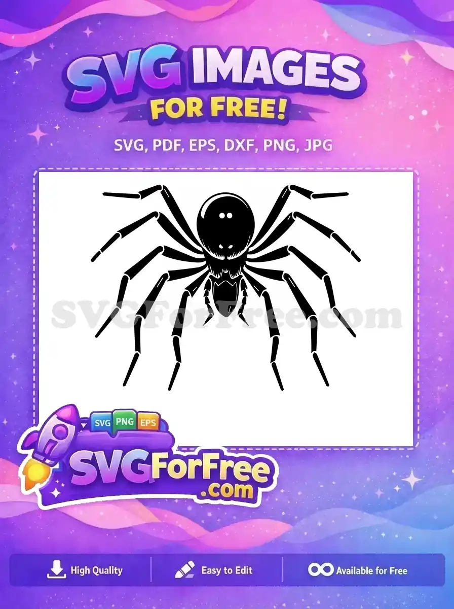 Free Spider Silhouette Black Free Web Design Halloween Free SVG