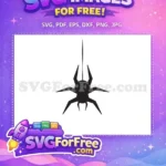Free Silhouette Spider Web Free Halloween Decoration Free SVG 2 - Instant Download