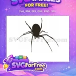 Free Brown Silhouette Spider Free Web Detail Halloween Free SVG 2 - Instant Download
