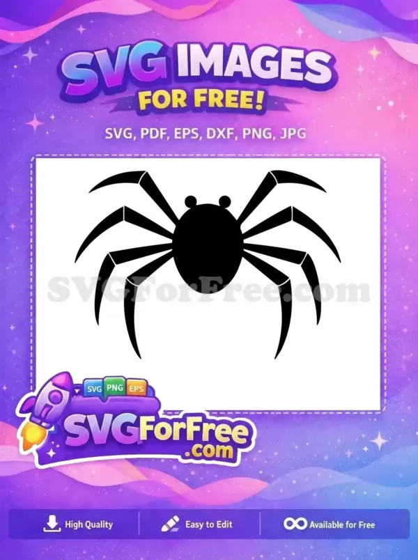 Free Spider Web Free Halloween Spider Silhouette Free SVG 2