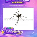 Free Brown Spider Web Silhouette Free Creepy Arachnid Halloween Free SVG - Instant Download