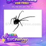 Free Halloween Spider Free Web Silhouette Horror Free SVG - Instant Download