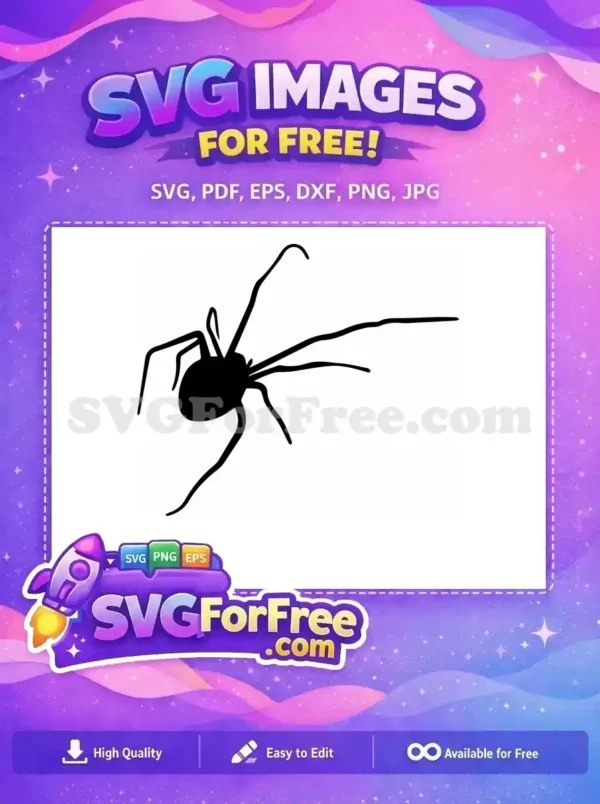 Free Halloween Spider Free Web Silhouette Horror Free SVG