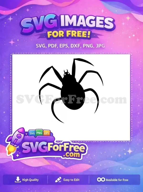 Free Black Web Free Silhouette Spider Halloween Free SVG 4