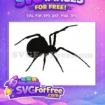 Free Spider Silhouette Web Free Halloween Decoration Spider Free SVG - Instant Download