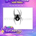 Free Black Widow Spider Free Silhouette Spiderweb Halloween Free SVG - Instant Download