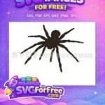 Free Eight Legged Free Halloween Spider Silhouette Free SVG - Instant Download
