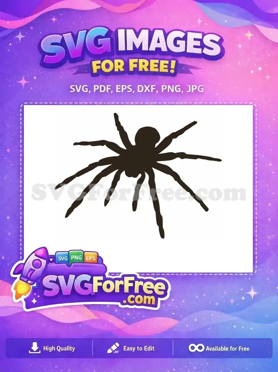 Free Eight Legged Free Halloween Spider Silhouette Free SVG