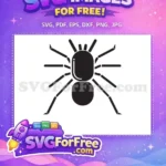 Free Pointy Legs Free Black Body Spider Free SVG - Instant Download