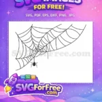 Free Corner Web Free Dangling Spider Halloween Free SVG - Instant Download