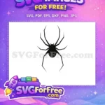 Free Black Spider Silhouette Free Web Halloween Free SVG 2 - Instant Download
