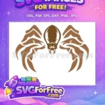 Free Brown Spider Web Silhouette Free Halloween Decoration Free SVG 1 - Instant Download
