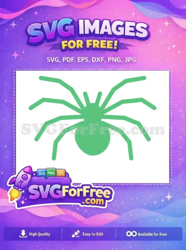 Free Simple Spider Free Web Silhouette Halloween Free SVG 3