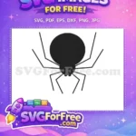 Free Simple Spider Free Silhouette Halloween Free SVG - Instant Download