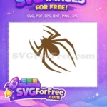 Free Brown Silhouette Spider Free Web Design Halloween Free SVG - Instant Download