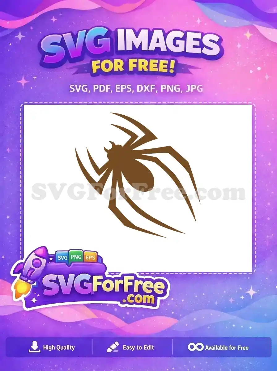 Free Brown Silhouette Spider Free Web Design Halloween Free SVG