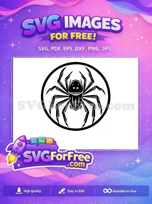 Free Spider Web Free Halloween Spider Silhouette Free SVG 3