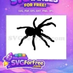 Free Detailed Web Free Silhouette Spider Free SVG - Instant Download
