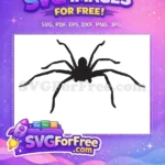Free Halloween Spider Free Web Silhouette Creepy Arachnid Free SVG - Instant Download