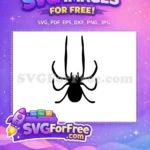 Free Black Widow Free Spider Web Silhouette Halloween Free SVG - Instant Download