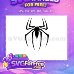 Free Spider Web Silhouette Free Black Simple Spider-Man Free SVG - Instant Download