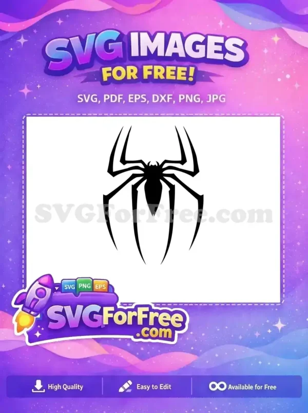 Free Spider Web Silhouette Free Black Simple Spider-Man Free SVG