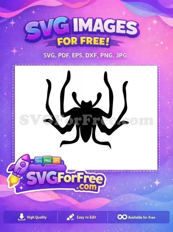 Free Sharp Web Free Silhouette Spider Halloween Free SVG