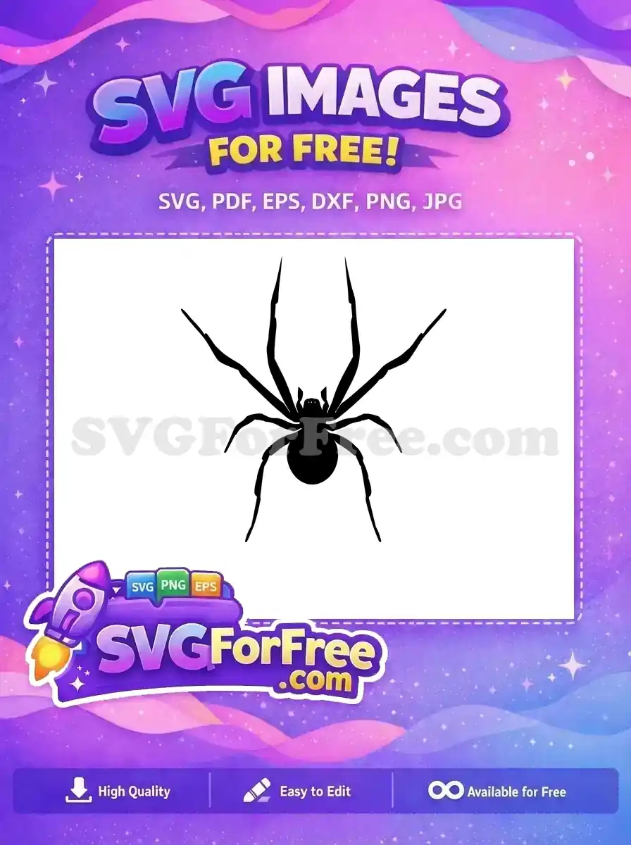 Free Silhouette Spider Free Web Detail Halloween Free SVG 2