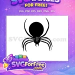 Free Black Webbed Spider Free Silhouette Halloween Free SVG 2 - Instant Download