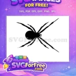 Free Black Silhouette Free Spider Web Halloween Free SVG 2 - Instant Download