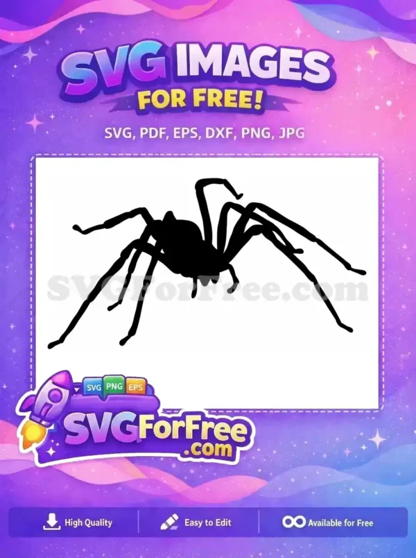 Free Halloween Spider Free Web Spooky Decorations Free SVG