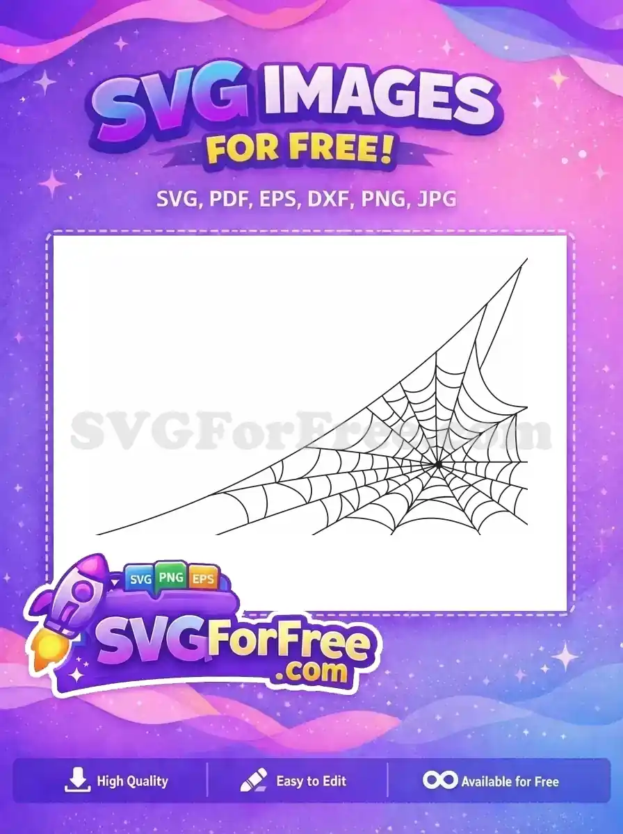 Free Corner Web Free Silhouette Spooky Halloween Free SVG