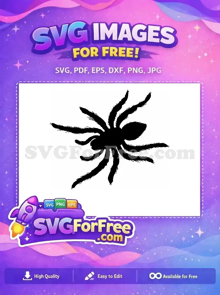 Free Creepy Spider Free Web Halloween Spiderweb Free SVG