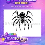 Free Intricate Web Free Silhouette Spider Halloween Free SVG 2 - Instant Download