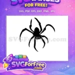 Free Pointy Legs Free Black Silhouette Halloween Free SVG - Instant Download