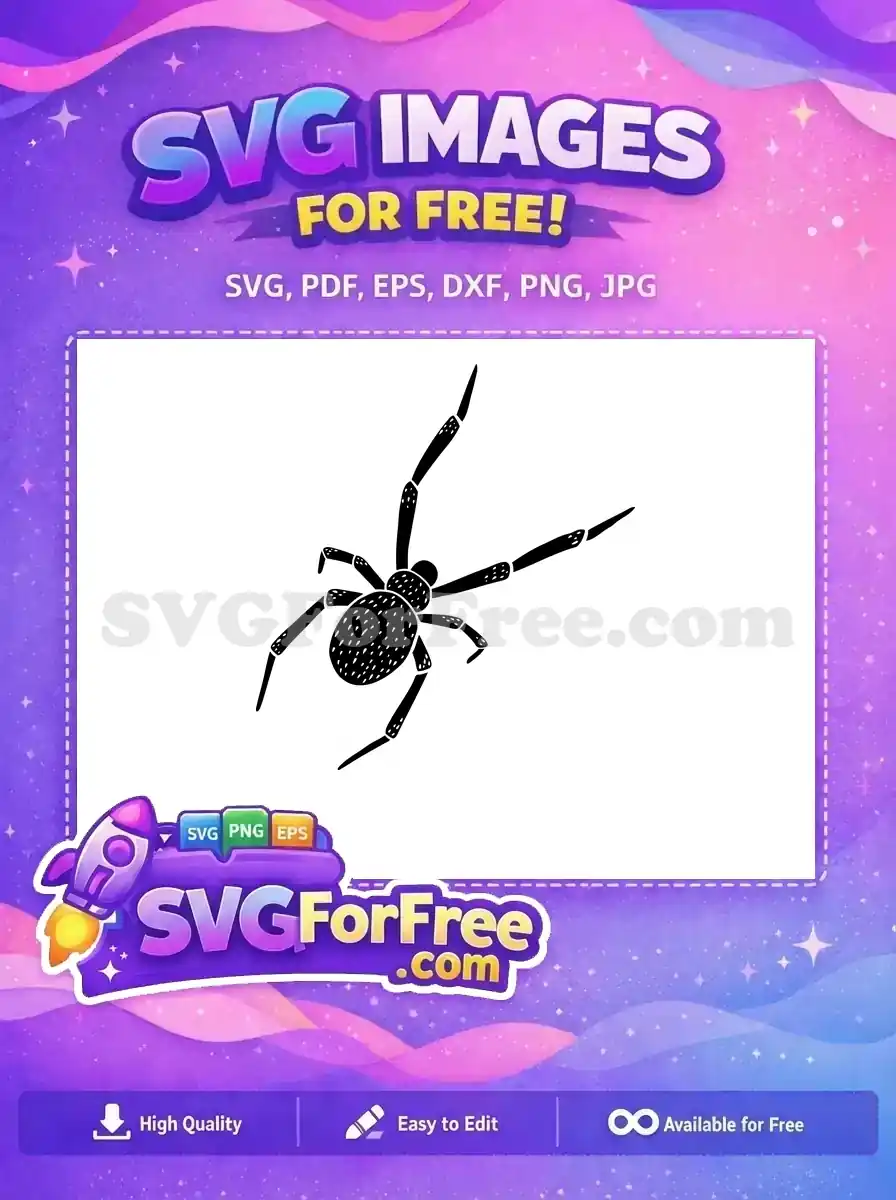 Free Silhouette Spider Free Web Detail Halloween Free SVG 3