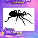 Free Pointy Legs Free Black Silhouette Spider-Web Free SVG - Instant Download