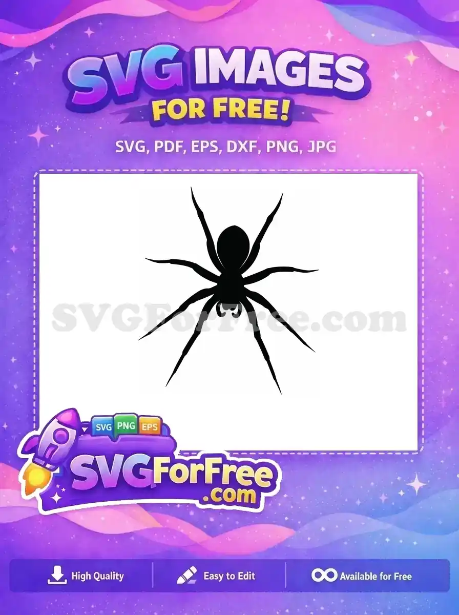 Free Detailed Leg Free Silhouette Halloween Spider Free SVG