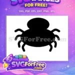 Free Spider Web Detail Free Silhouette Style Spider Free SVG - Instant Download