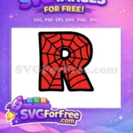 Free Red Web Letter R Free Spiderman Font Free SVG - Instant Download